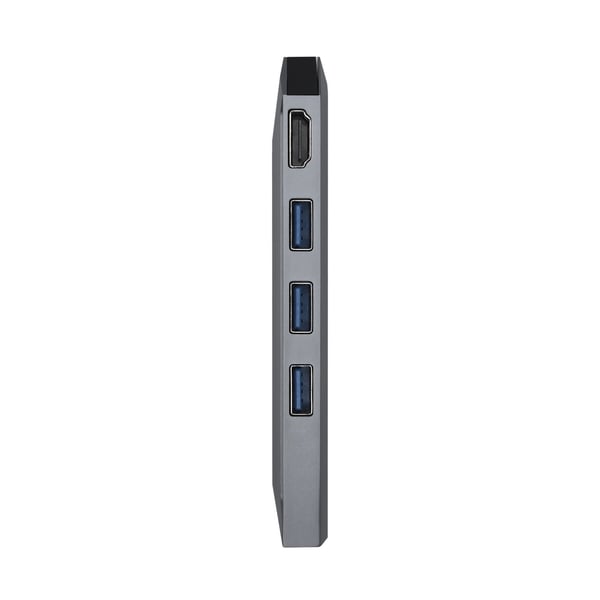 AISENS ASUC-8P004-GR kannettavien tietokoneiden telakka ja porttitoistin Langallinen USB 3.2 Gen 1 (3.1 Gen 1) Type-C Harmaa