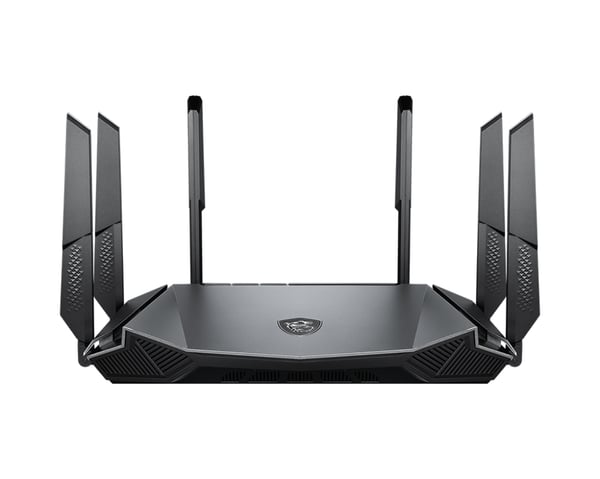 MSI RadiX AX6600 WiFi 6 Tri-Band trådlös router Gigabit Ethernet Tri-band (2,4 GHz / 5 GHz / 5 GHz) Svart