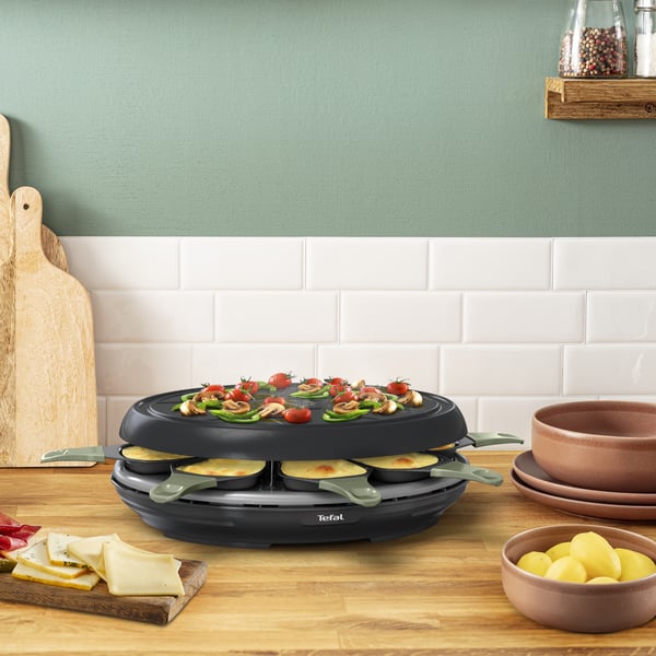 Tefal Raclette Neo Deco RE31E8 raclettepannu 8 henkilö(t) 945 W Musta