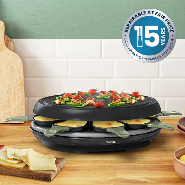 Tefal Raclette Neo Deco RE31E8 raclettepannu 8 henkilö(t) 945 W Musta