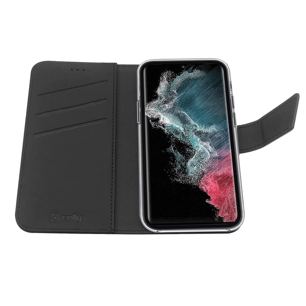 Celly Wally mobiltelefon etui 15,5 cm (6.1") Flipetui Sort