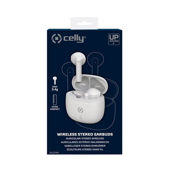 Celly BUZ2 Kuulokkeet True Wireless Stereo (TWS) In-ear Puhelut/Musiikki USB Type-C Bluetooth Valkoinen