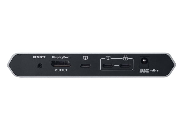 ATEN 2-Port 4K DisplayPort USB-C KVM Dock Switch med strömgenomföring