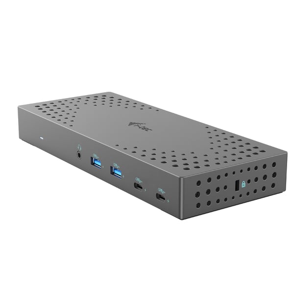 i-tec CATRIPLE4KDOCKPD2IT kannettavien tietokoneiden telakka ja porttitoistin Langallinen USB 3.2 Gen 2 (3.1 Gen 2) Type-C Harmaa