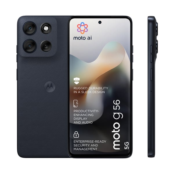 Motorola moto g56 5G 17,1 cm (6.72") Hybridi-Dual SIM Android 15 USB Type-C 8 GB 256 GB 5200 mAh Musta