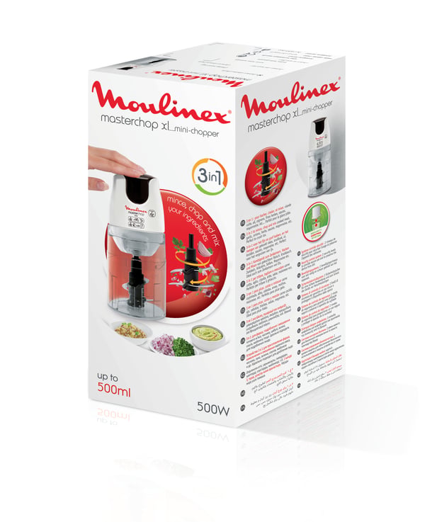 Moulinex DJ450B 0,5 l Svart, Grå, Vit
