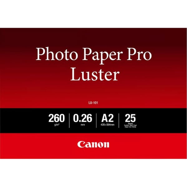 Canon Photo Paper Pro Luster LU-101 - Kiiltävä - 260 Mikronia - A2 (420 x 594 mm)