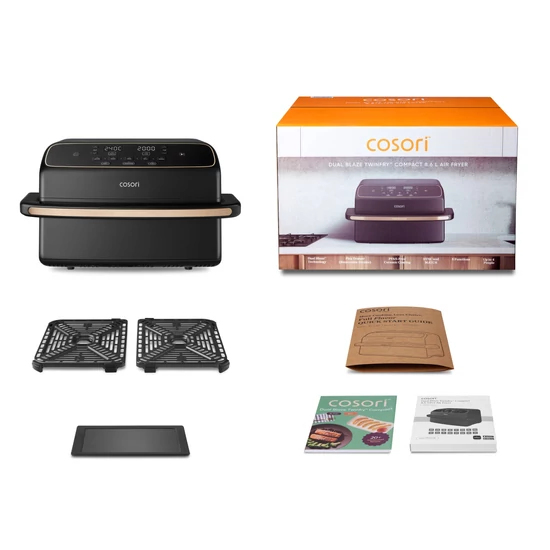 Cosori Dual Blaze Twinfry Single 8,6 l Fristående 2700 W Varmluftsfritös Svart