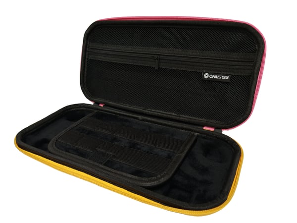 Oniverse ONICAS2-MULTI-PINK transportabel spillekonsol etui Lommeetui Nintendo Bomuld Sort, Lyserød, Gul