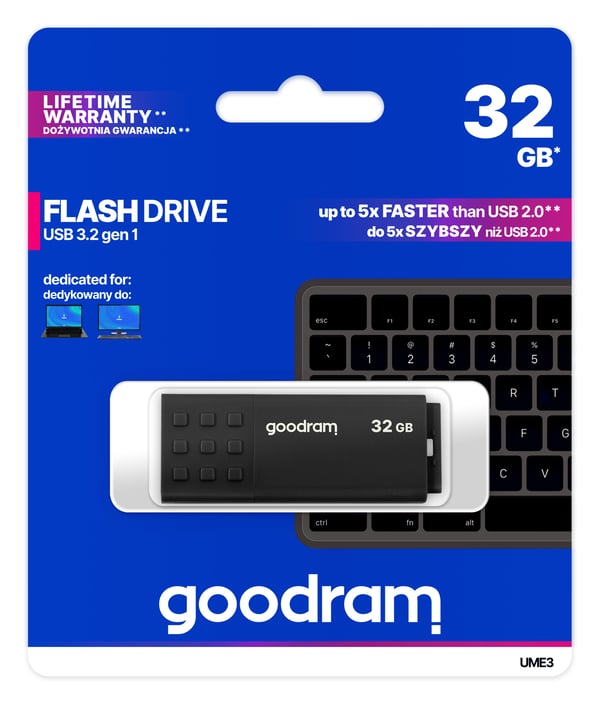 Goodram UME3 USB-sticka 32 GB USB Type-A 3.2 Gen 1 (3.1 Gen 1) Svart