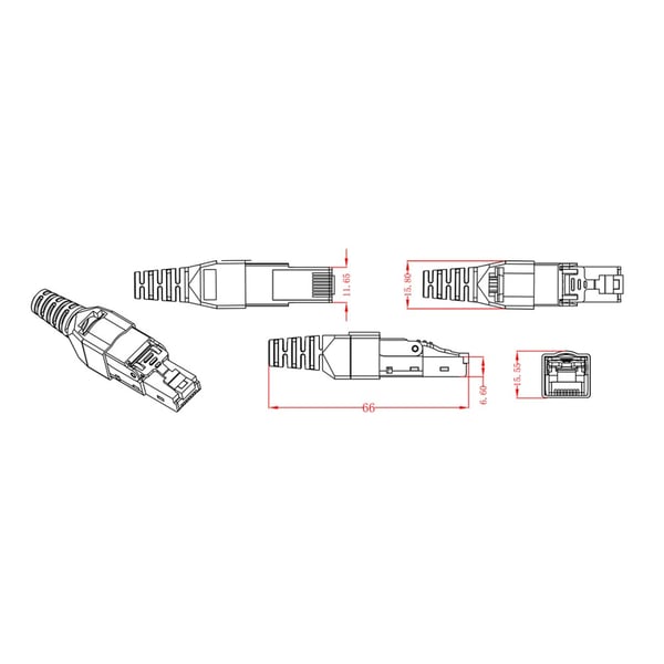 Techly IWP-8P8C-CAT6AS kabel kønsskifter RJ-45 Sølv