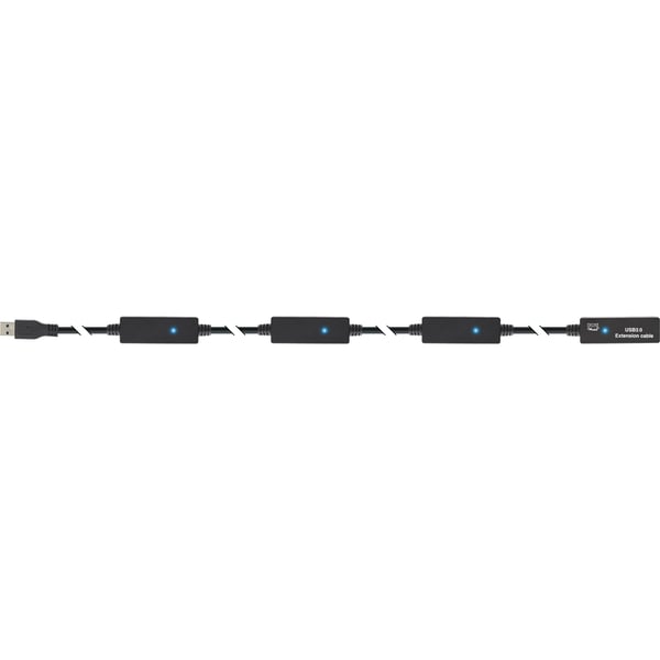 InLine 35657 USB-kabel USB 3.2 Gen 1 (3.1 Gen 1) 20 m USB A 5 Gbit/sek. Sort