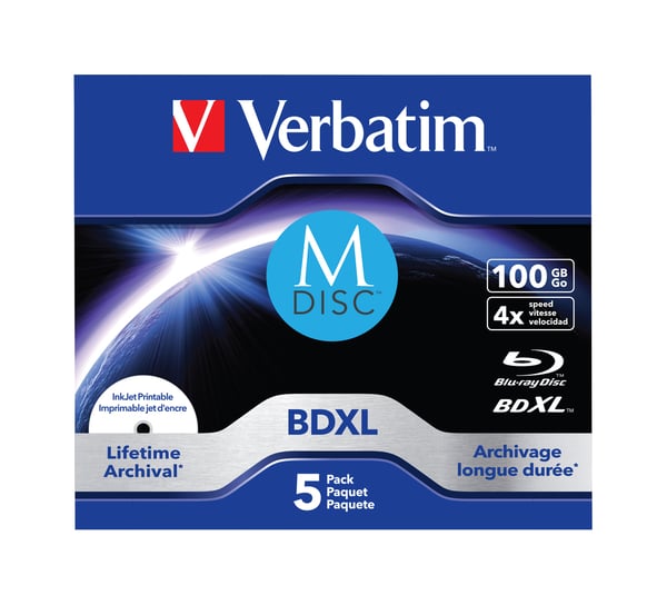 Verbatim 43834 tomma Blu-Ray-diskar BDXL 100 GB 5 styck