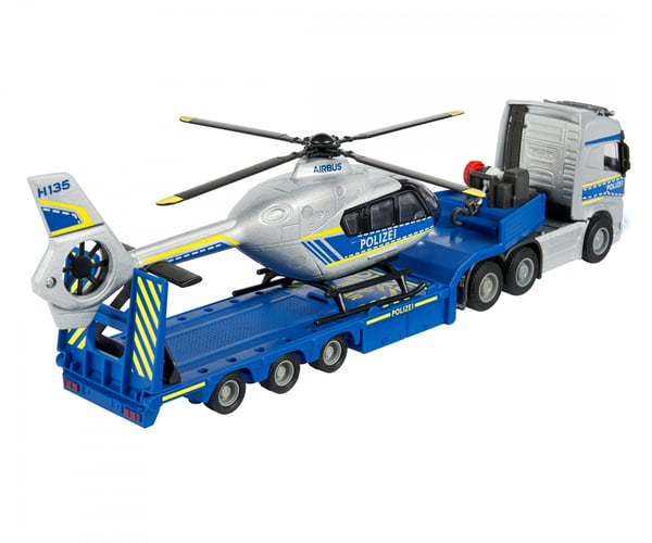 Majorette Volvo Truck + Airbus Police Helicopter