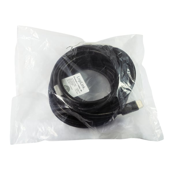 LogiLink CV0077 DisplayPort kabel 10 m Sort