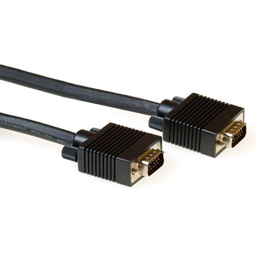 ACT 0.50m 15 Pin HD D-sub, M/M VGA-kabel 0,50 m VGA (D-Sub) Svart