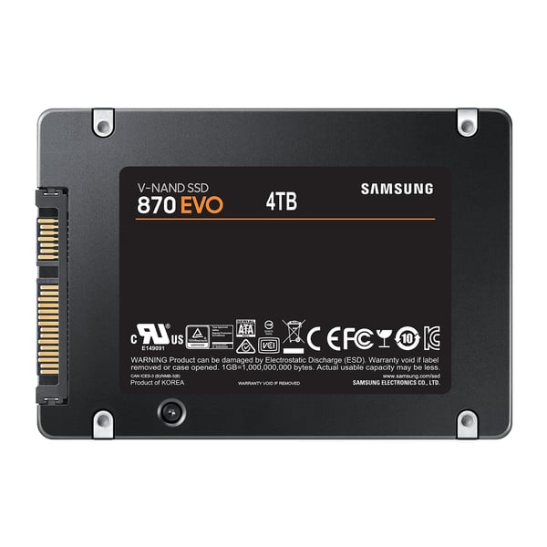 Samsung 870 EVO 4000 GB Musta (MZ-77E4T0B/EU)