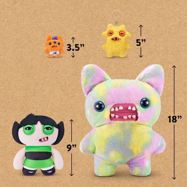 Hug-A-Lumps Fuggler Power Puff Girls 22 cm licenseret sortiment