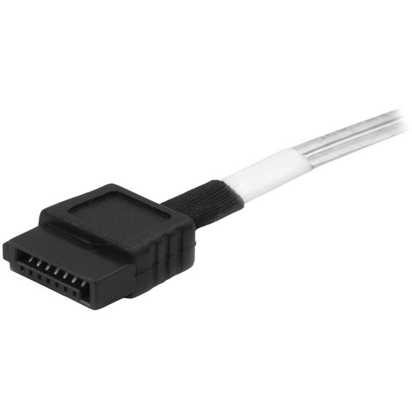 StarTech.com SAS43SAT1M Serial Attached SCSI (SAS)-kabel 1 m Sort, Sølv