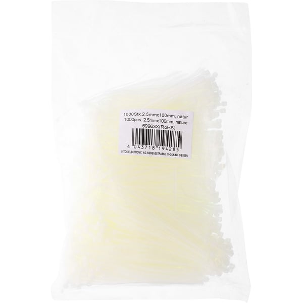 InLine 59963X kabelsamler Nylon Hvid 1000 stk