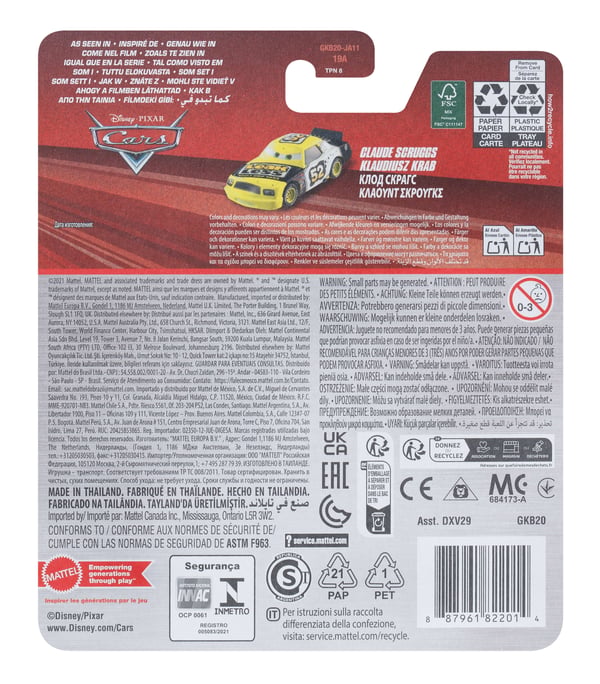 Disney Pixar Cars Claude Scruggs