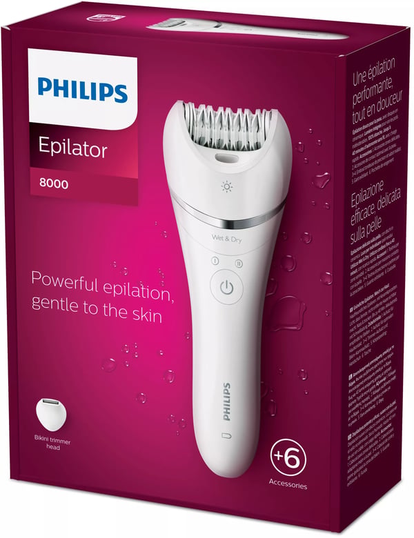 Philips 8000 series Epilator Series 8000 BRE715/00 Epilator för våt- och torrepilering