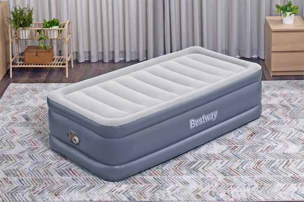 Bestway 6713G / 23 luftmadras Enkelmadras Grå, Hvid Unisex