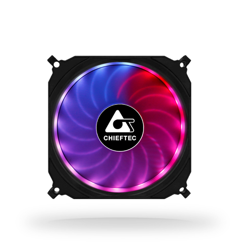Chieftec CF-1225RGB kylsystem för dator Datorväska Fan 12 cm Svart