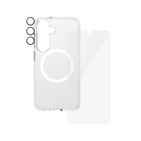 PanzerGlass ® | CARE™ by ® 3-in-1 Bundle Samsung Galaxy S25 Genomskinligt skärmskydd 1 styck