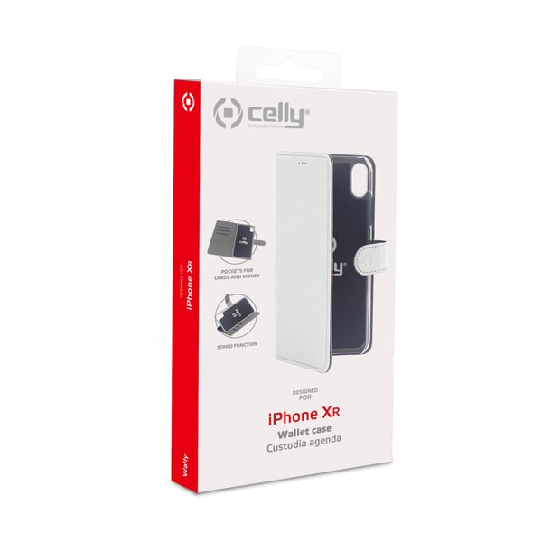 Celly Wally mobiltelefon etui 15,5 cm (6.1") Tegnebogsetui Hvid