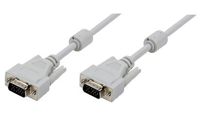 LogiLink 5m, VGA/VGA, M/M VGA kabel VGA (D-Sub) Grå