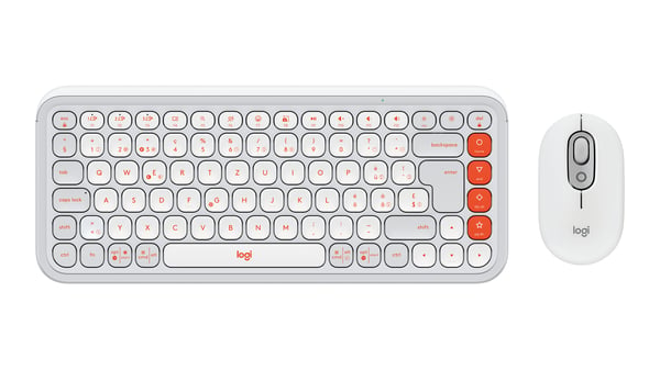 Logitech 920-013276 näppäimistö Sisältää hiiren Universaali Bluetooth QWERTZ Sveitsi Valkoinen