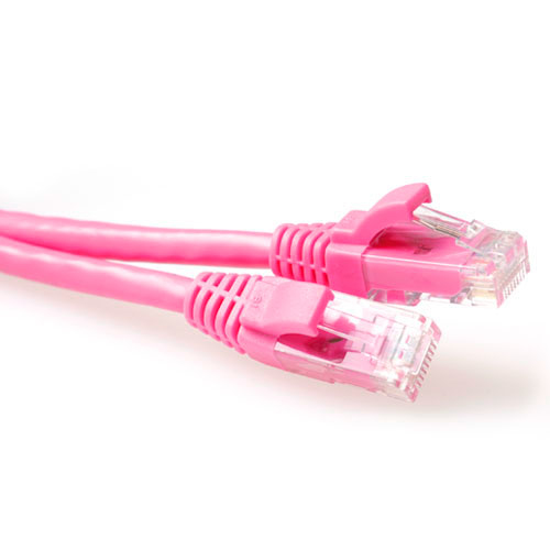 ACT CAT6A UTP 0.5m netværkskabel Lyserød 0,5 m