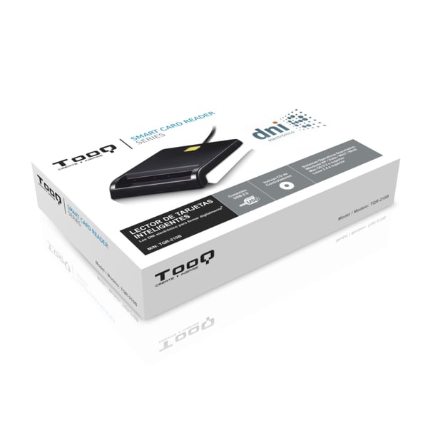 TooQ TQR-210B läsare smarta kort inomhus USB 2.0 Svart