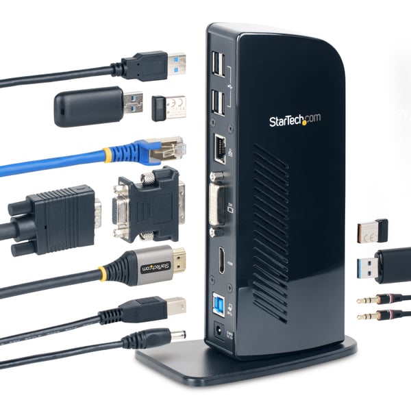 StarTech.com USB3SDOCKHD kannettavien tietokoneiden telakka ja porttitoistin Langallinen USB 3.2 Gen 1 (3.1 Gen 1) Type-B Musta