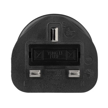 Hama 108881 pistorasia-adapteri Tyyppi G (UK) Tyyppi F Musta