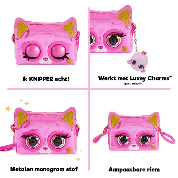 Purse Pets BAG Metallic Magic Frenchie OC GML Rosa Pojke/flicka Handväska