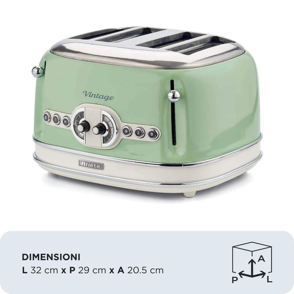 Ariete 0156/04 6 4 skive(r) 1600 W Grøn