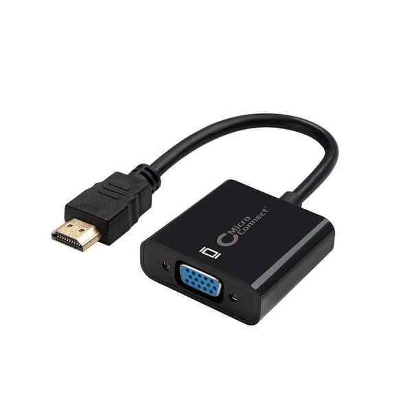 Microconnect HDMVGA2B videokabel adapter 0,15 m VGA (D-Sub) HDMI Type A (Standard) Sort