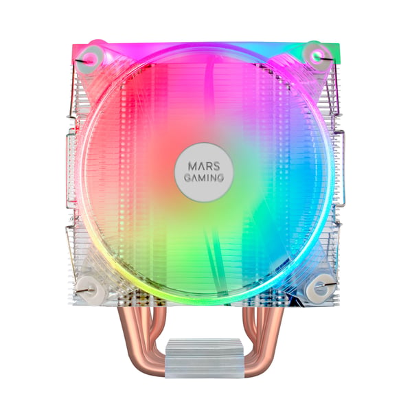 Mars Gaming MCPU66 kylsystem för dator Processor Luftkylare 12 cm Silver, Transparent 1 styck