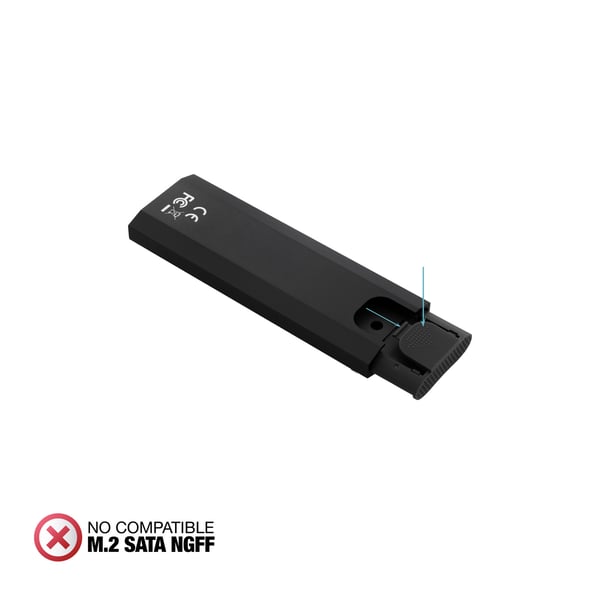 TooQ TQE-2231B tallennusaseman kotelo SSD-kotelo Musta M.2