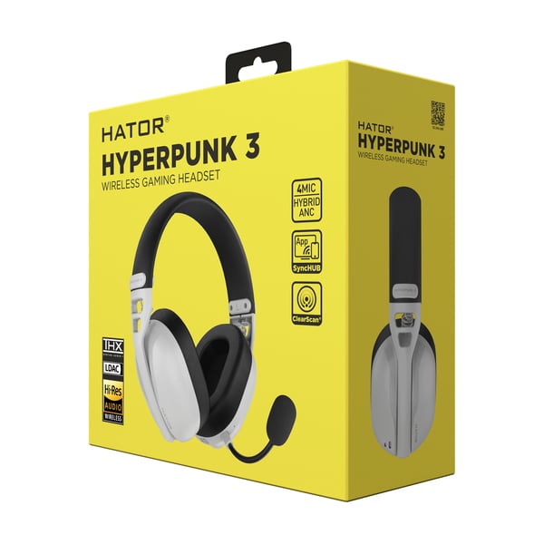 HATOR Hyperpunk 3 Wireless Kuulokkeet Langallinen & langaton Pääpanta Pelaaminen USB Type-C / USB Type-A Bluetooth Valkoinen