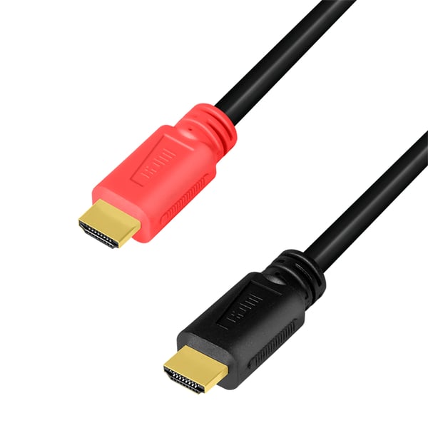 LogiLink CHV0100 HDMI-kabel 10 m HDMI Typ A (standard) Svart, Röd