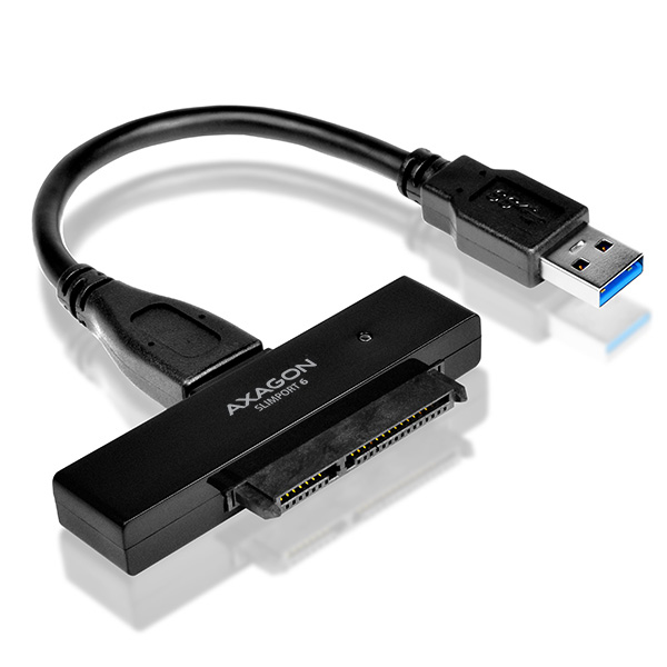 Axagon ADSA-1S6 tallennusaseman kotelo HDD-/SSD-kotelo Musta 2.5"