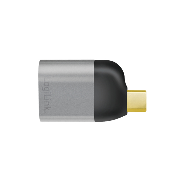 LogiLink CUA0204 kabelomvandlare (hane/hona) USB-C DisplayPort Svart, Grå