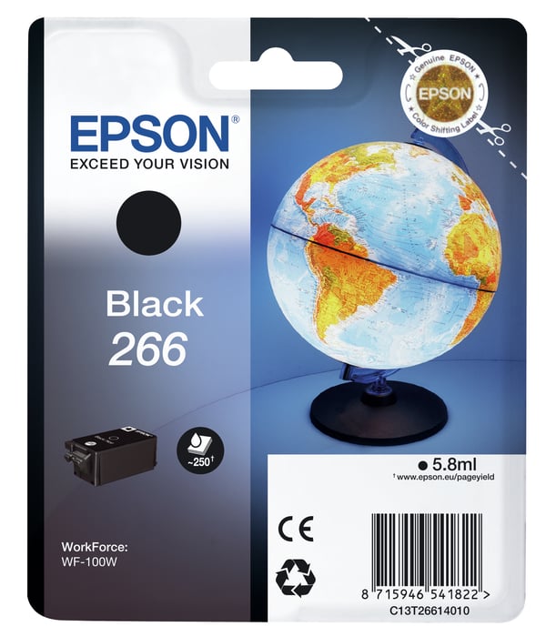 Epson Globe 266 globus enkeltpakke sort blæk