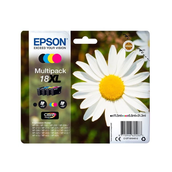 Epson 18 Muste Gänseblume Single, XL, musta