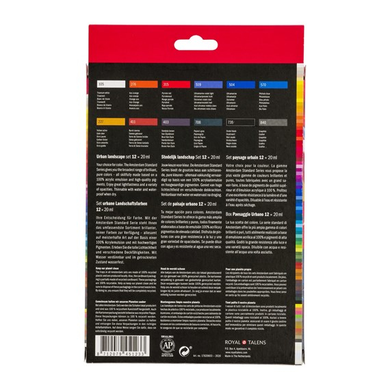 Amsterdam 17820603 hobbymaling Akrylmaling 12 stk