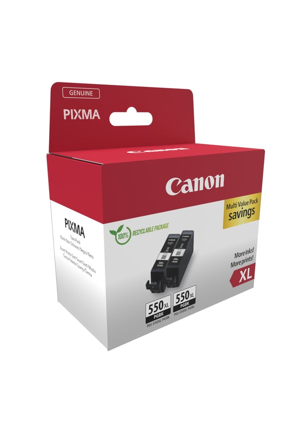 Canon 6431B010 mustekasetti 2 kpl Alkuperäinen Musta