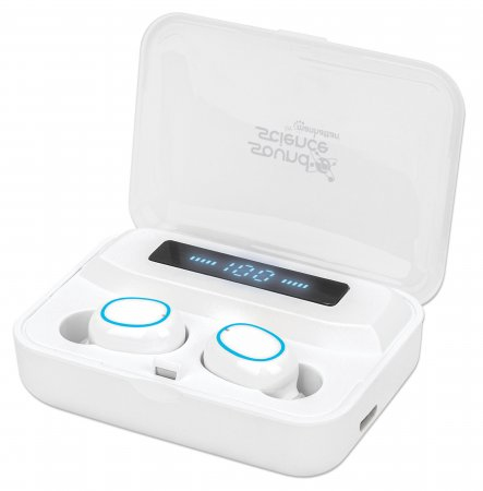 Manhattan 180399 hörlur och headset Trådlös I öra Samtal/musik Bluetooth Vit